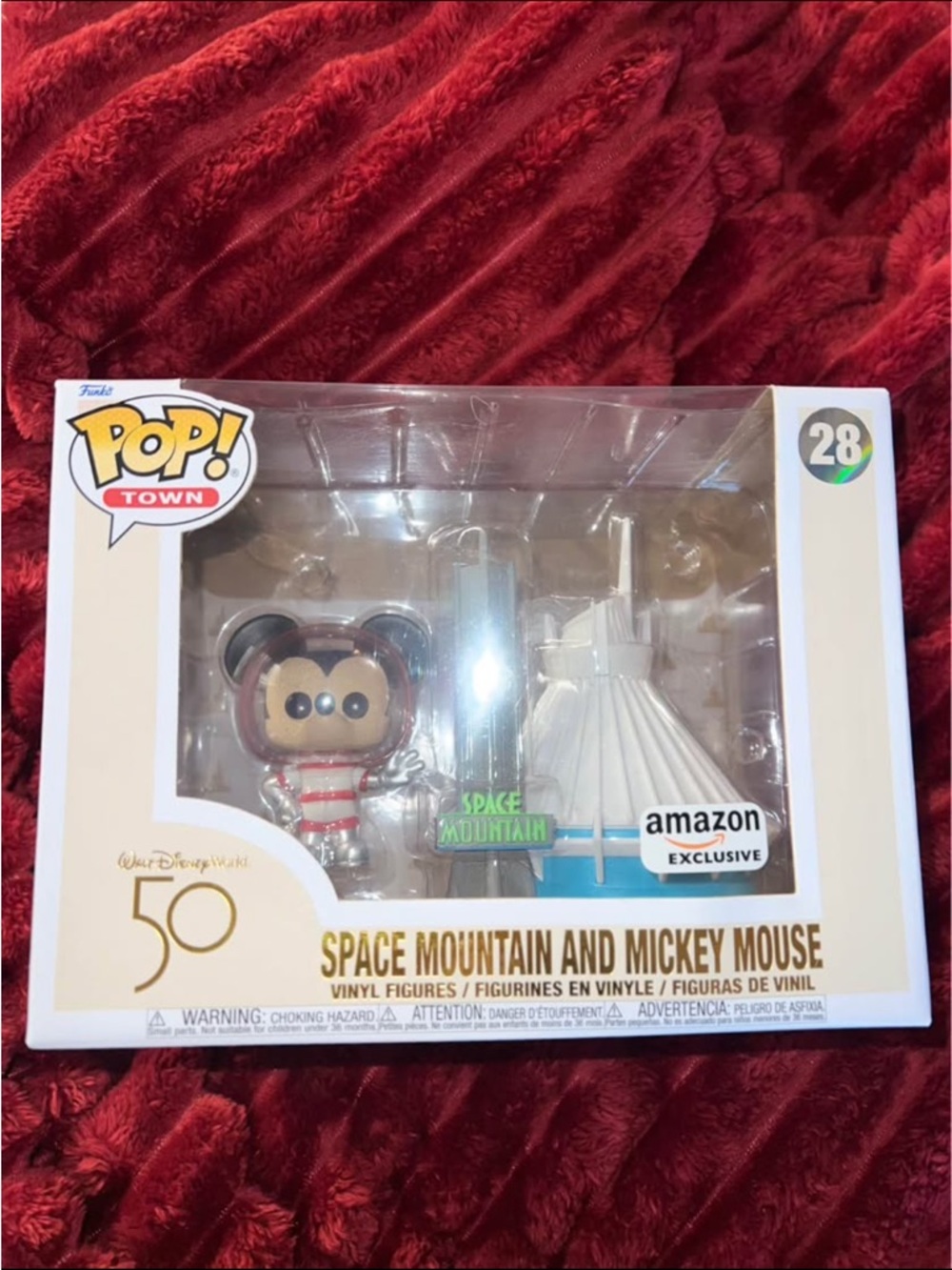 Funko Pop! Town Space Mountain and Mickey Mouse Vinyl Figure - White, Red, Black
